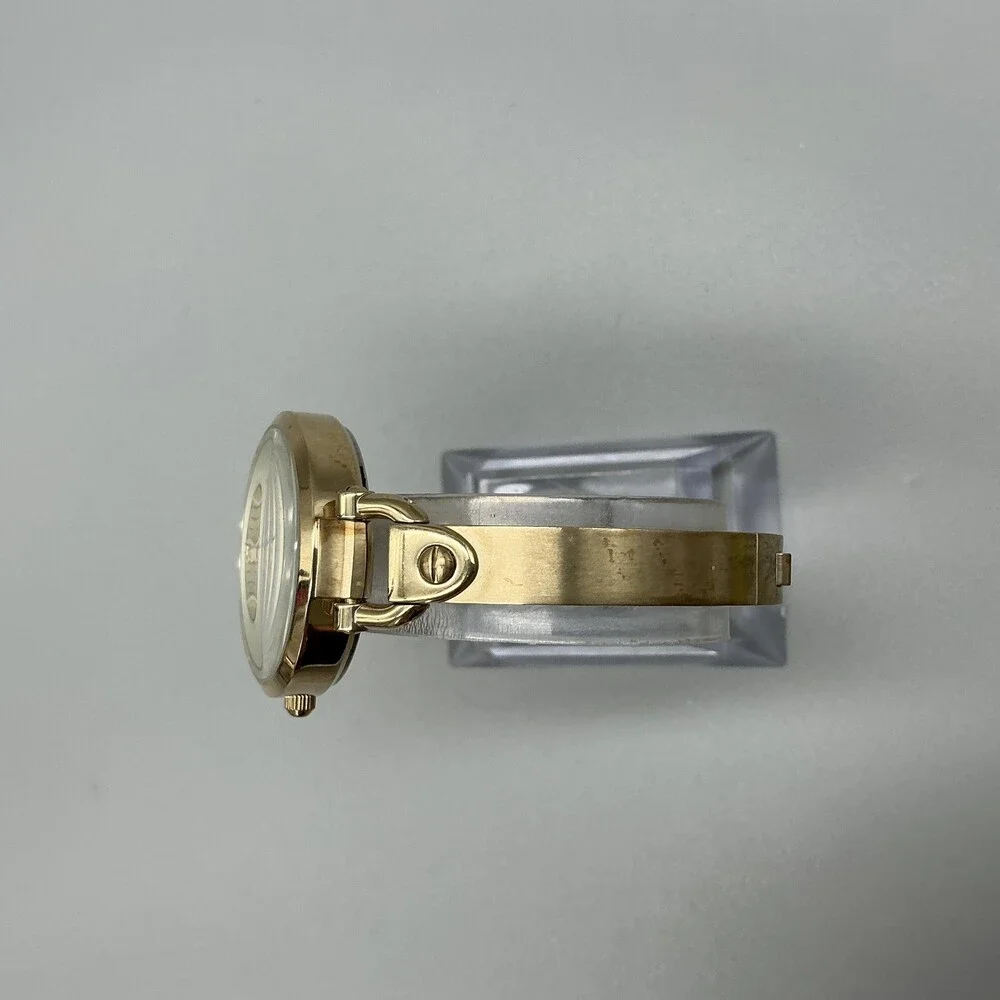 Fossil Georgia ES3084 Womens Watch 32mm Gold Tone Bangle New Battery 6.5